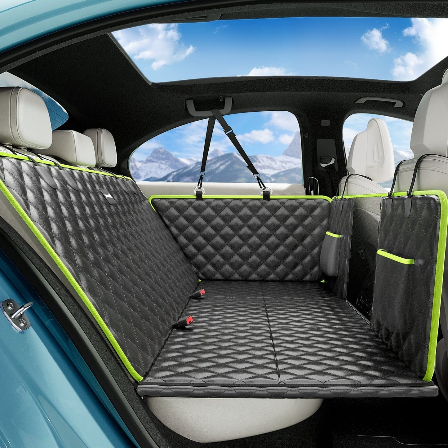 2025 Upgrade Dog Car Seat Cover&Extender&Barriers 3 in 1 Up to 150kg