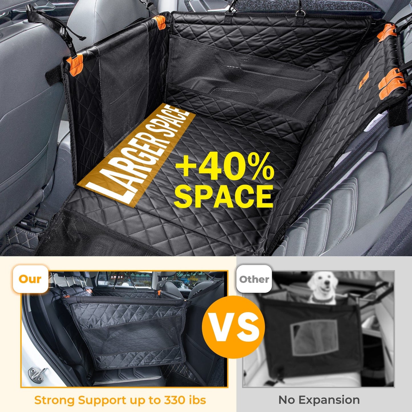 Extra Stable Dog Car Seat Reinforced for Medium and Large Dogs