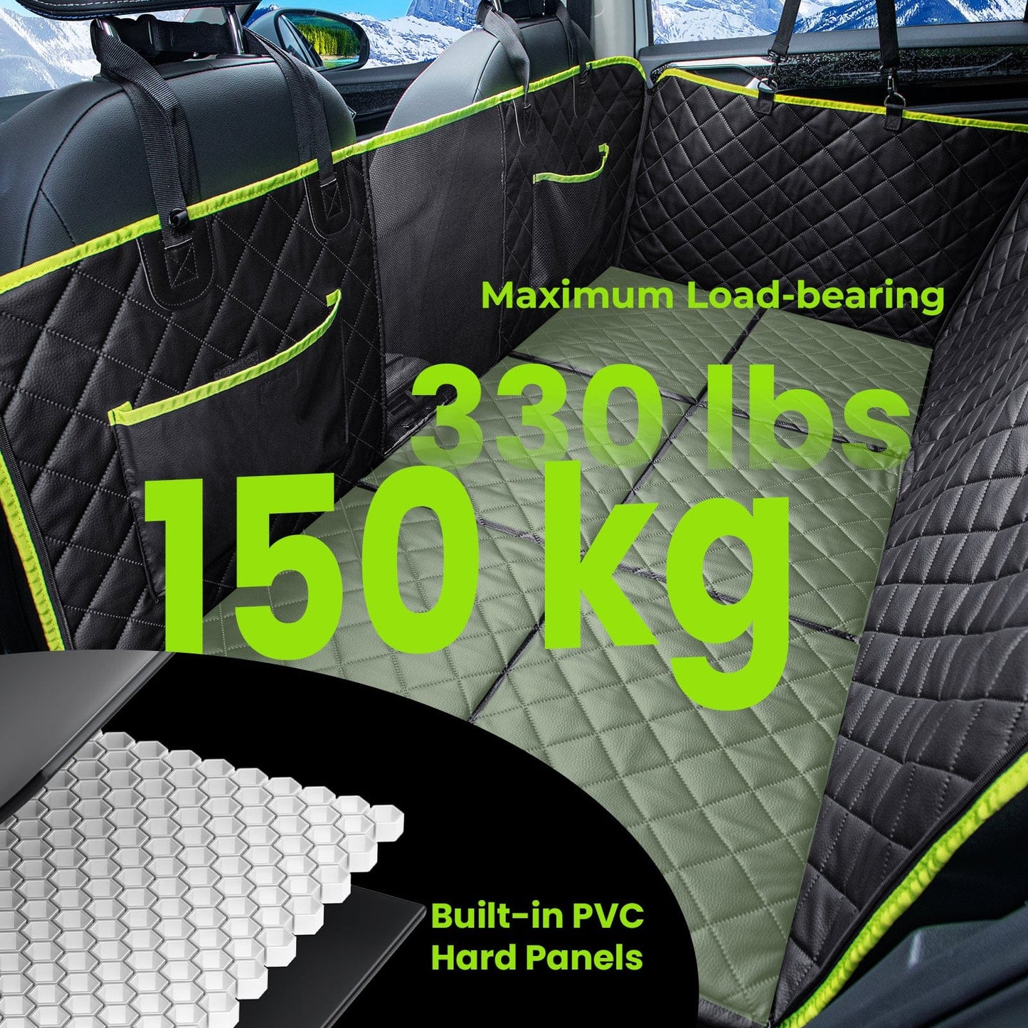 2025 Upgrade Dog Car Seat Cover&Extender&Barriers 3 in 1 Up to 150kg