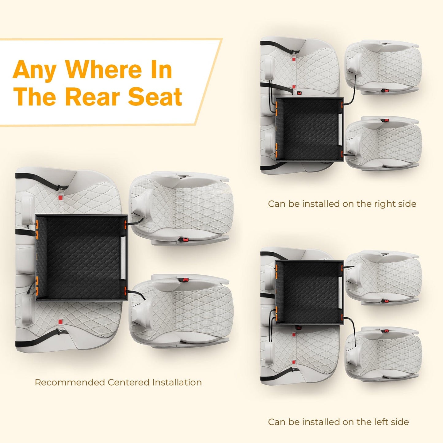 Extra Stable Dog Car Seat Reinforced for Medium and Large Dogs