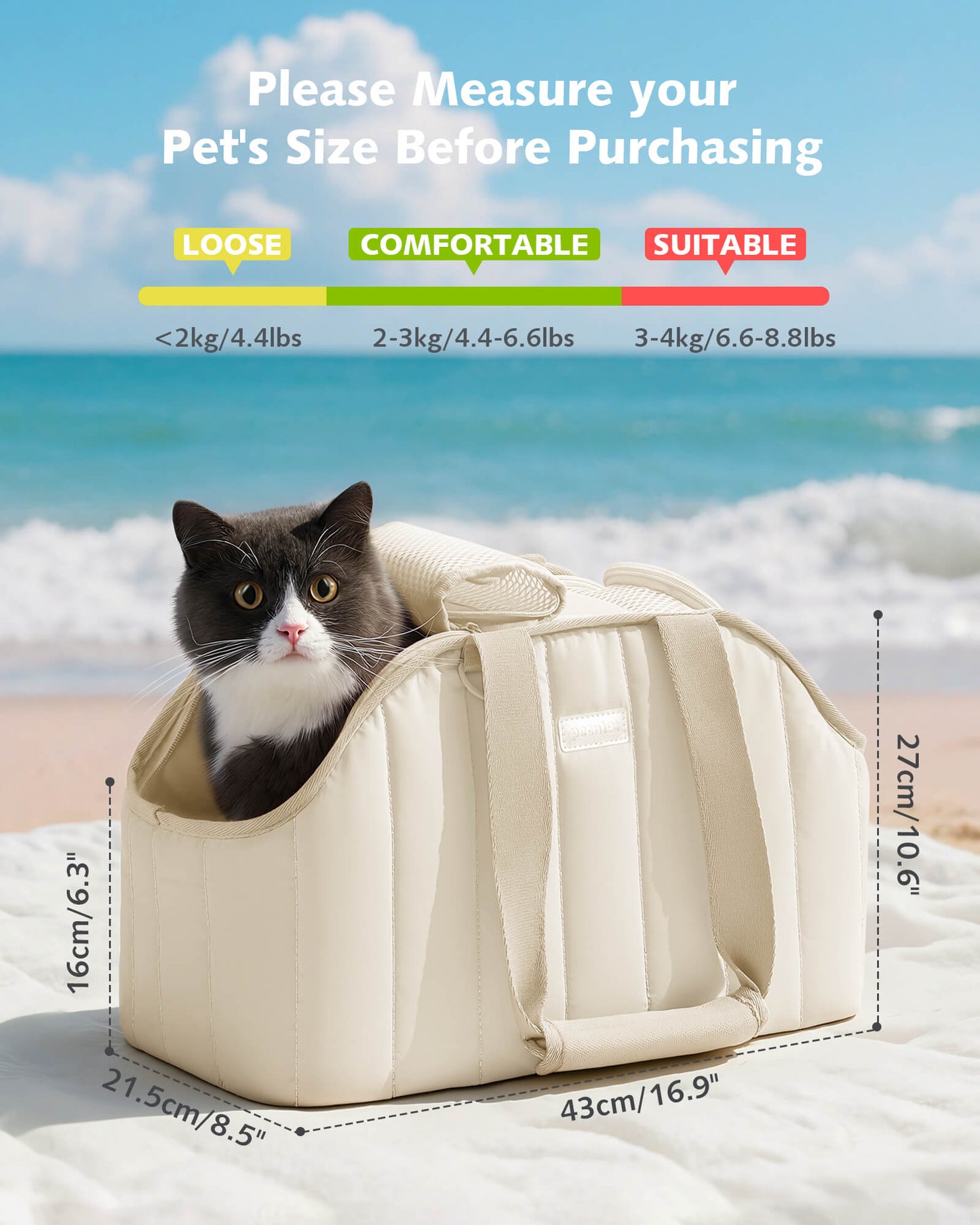 Ultra-Light Stylish Pet Shoulder Handbag Cat Carrier Bag