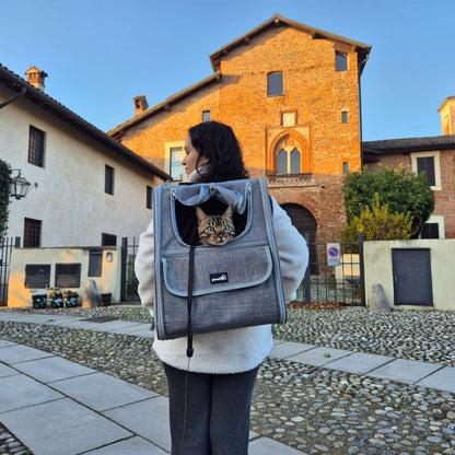 Trapezoidal Cat Carrier Pet Backpack