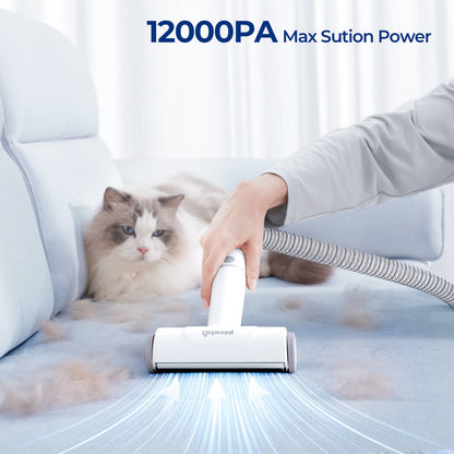 4-in-1 Pet Grooming Vacuum Kit with Clipper Brush