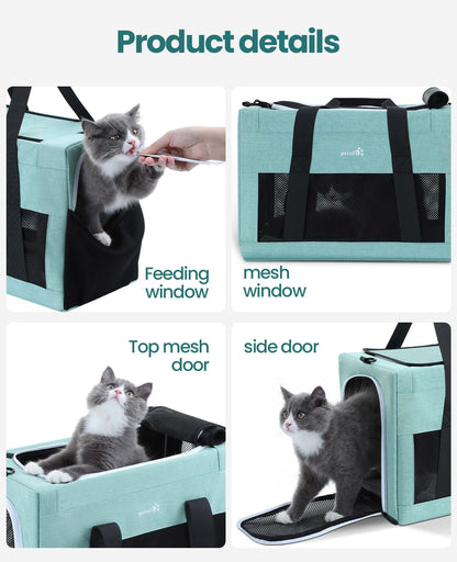 Airline Approved Cat Carrier Handbag Extra Stable Built-in Frame