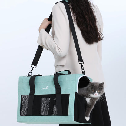 Airline Approved Cat Carrier Handbag Extra Stable Built-in Frame