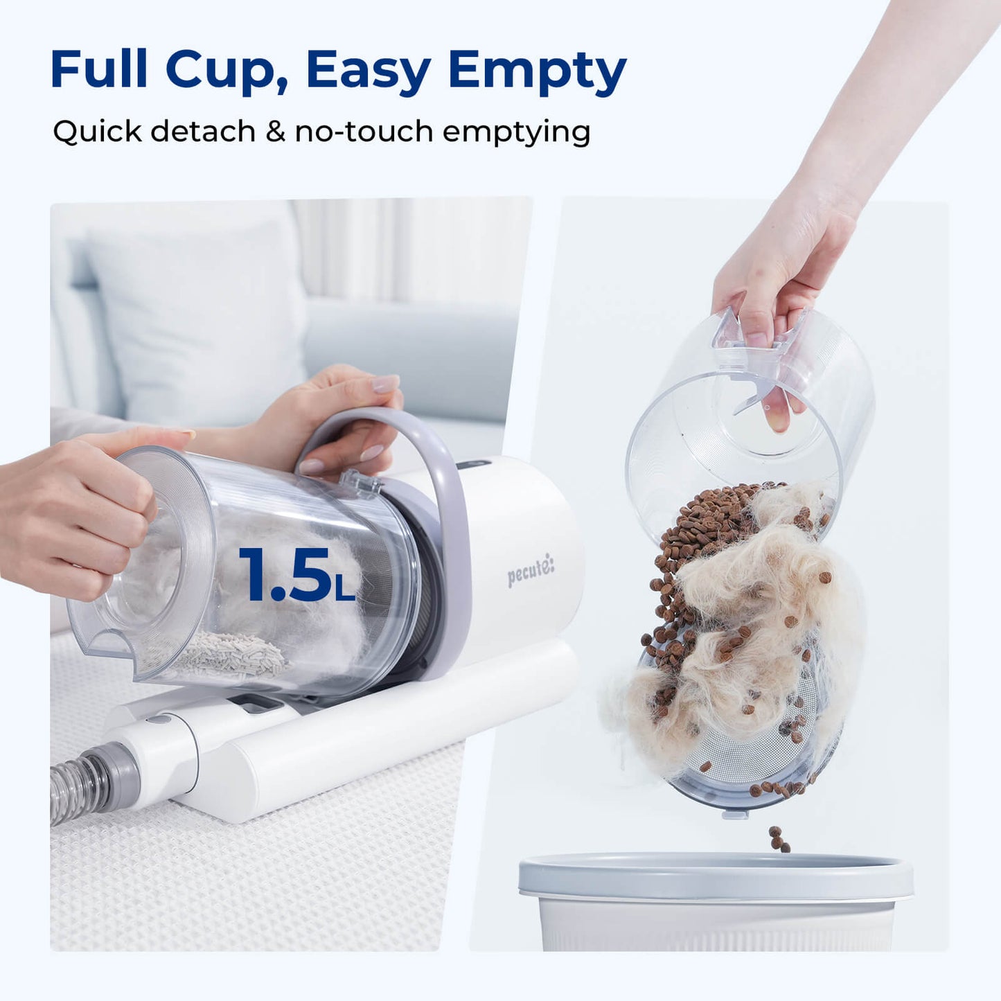 4-in-1 Pet Grooming Vacuum Kit with Clipper Brush