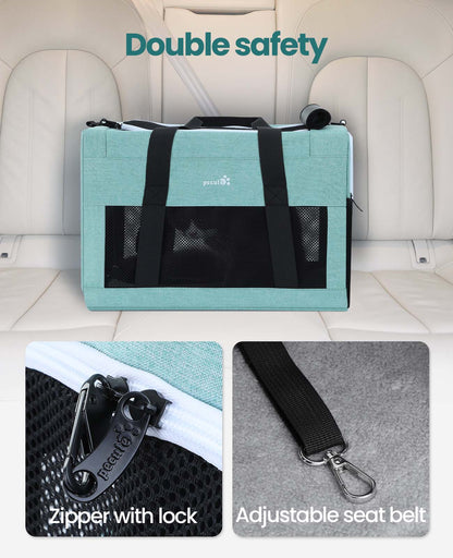 Airline Approved Cat Carrier Handbag Extra Stable Built-in Frame