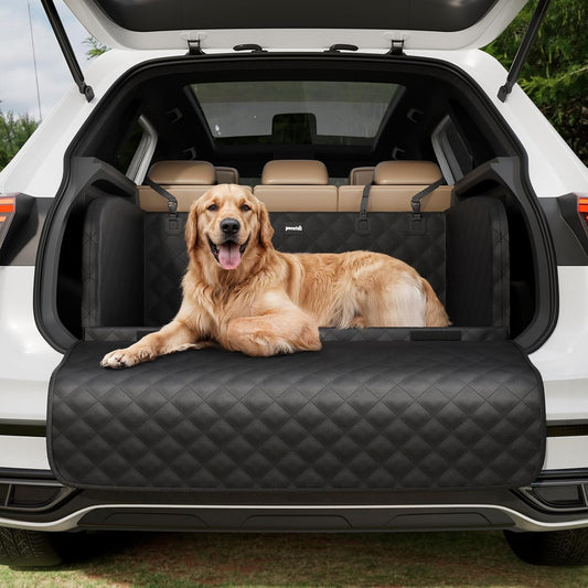 SUV Cargo Liner for Dogs,Heavy Duty Pet Trunk Liner Cargo Cover with Soft Cushion