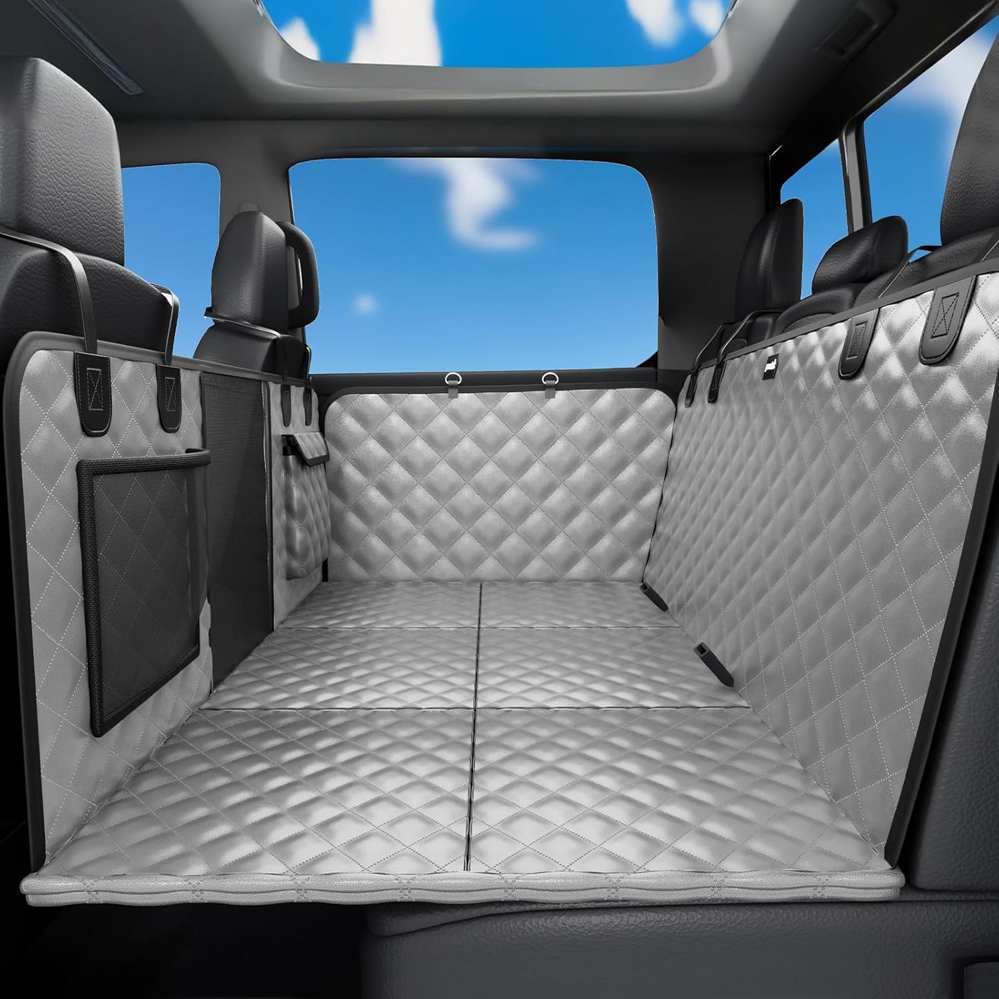 2025 Upgrade Dog Car Seat Cover&Extender&Barriers 3 in 1 Up to 150kg