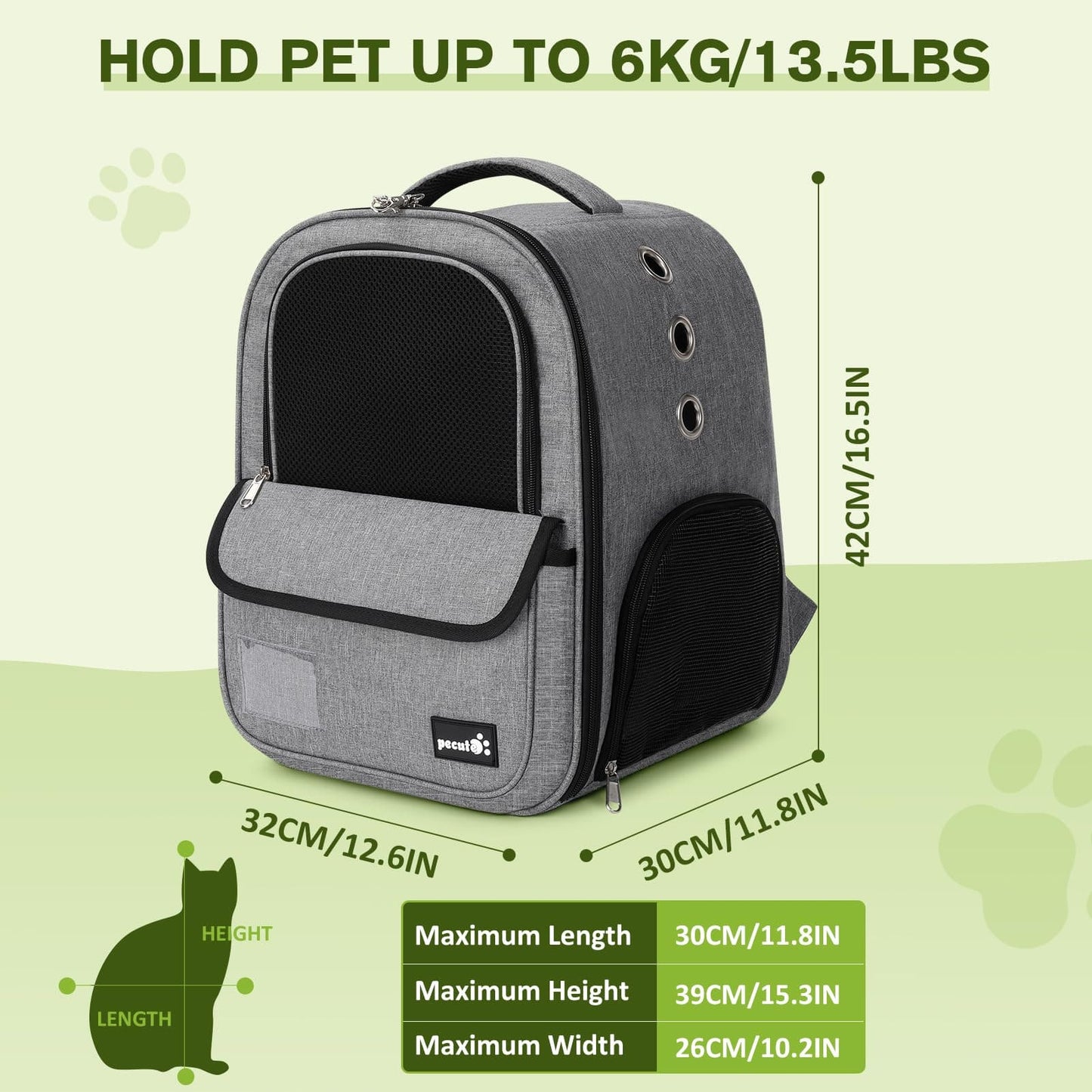 Small Pet Carrier Backpack for Cats and Puppies