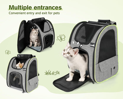 Pet Carrier Backpack Expandable Portable with Curtain
