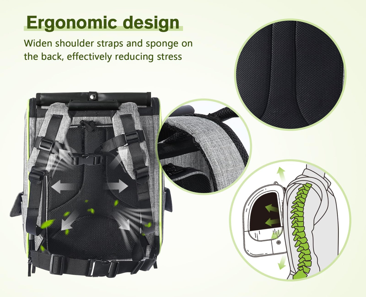 Pet Carrier Backpack Expandable Portable with Curtain