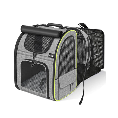 Pet Carrier Backpack Expandable Portable with Curtain
