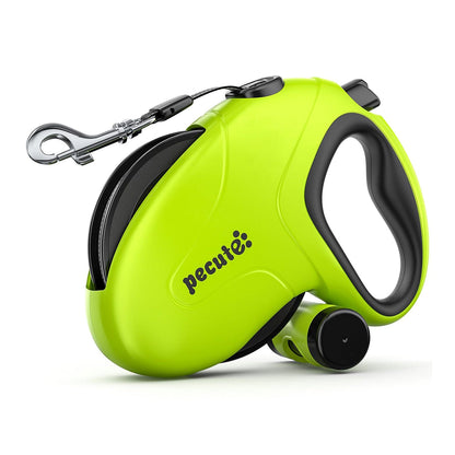 10m/32ft Retractable Dog Leash with Reflective Strips with  Poop Bag