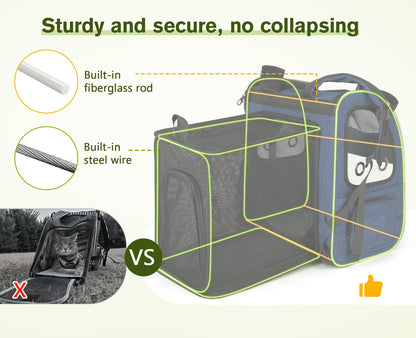 Portable Breathable Rucksack Pet Carrier Backpack