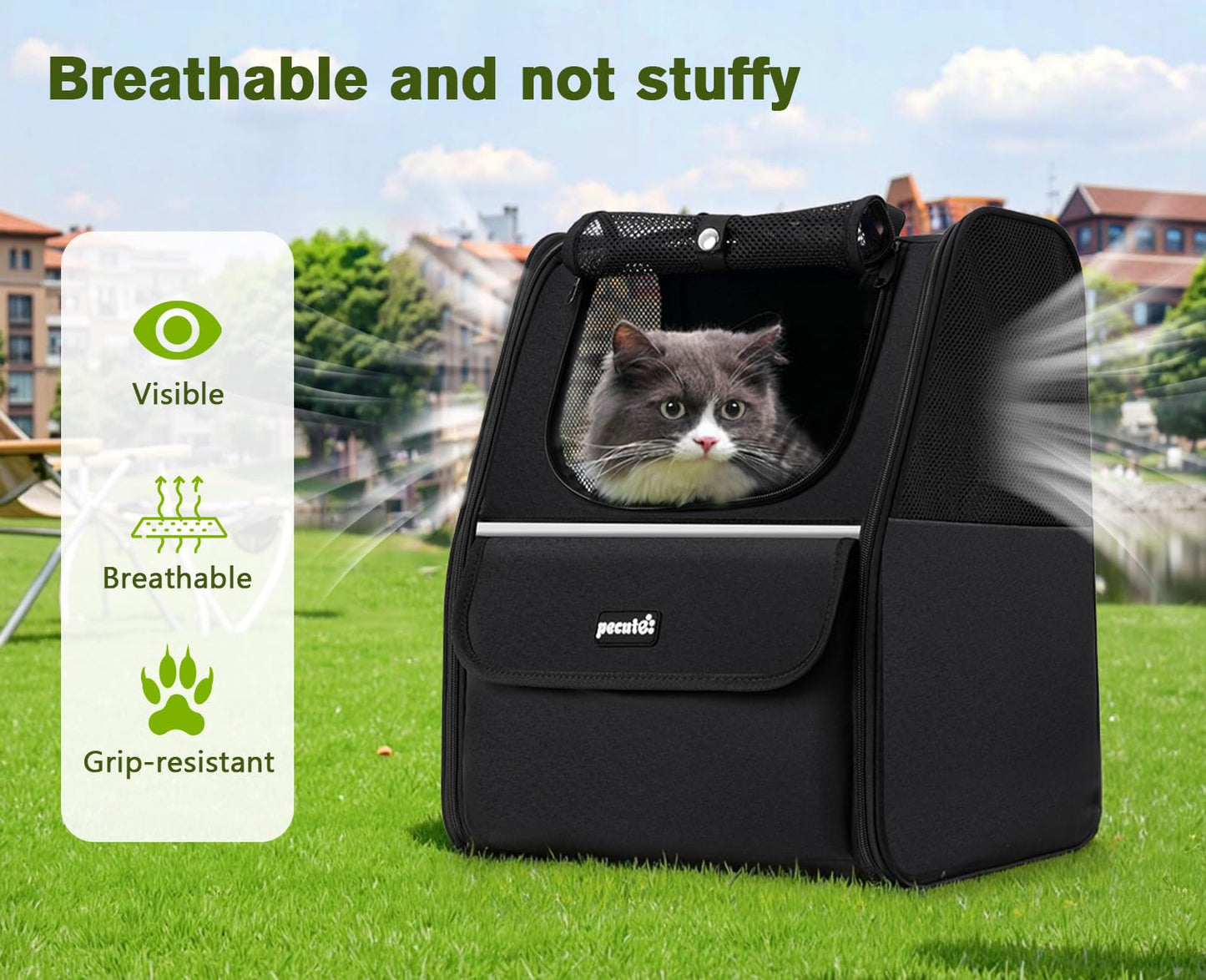 Trapezoidal Cat Carrier Pet Backpack