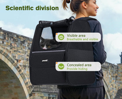 Trapezoidal Cat Carrier Pet Backpack