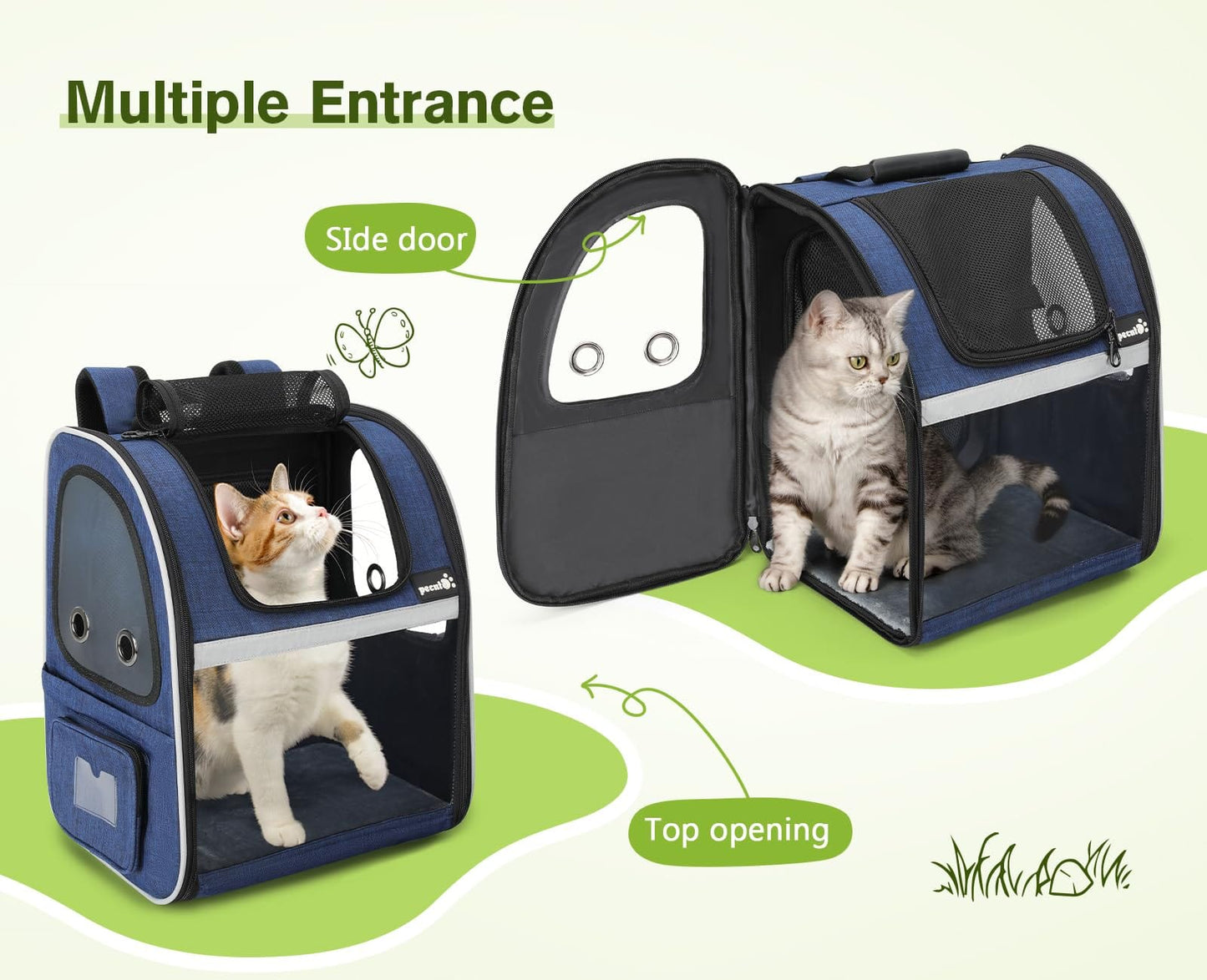 Portable Breathable Rucksack Pet Carrier Backpack