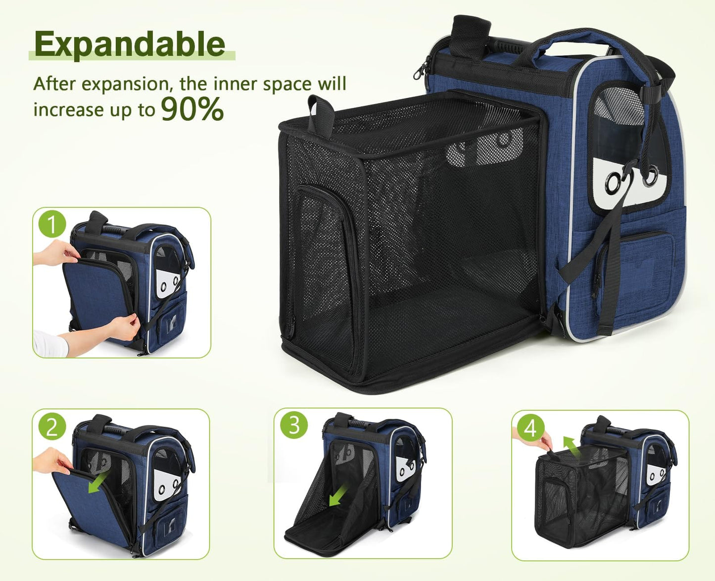 Portable Breathable Rucksack Pet Carrier Backpack
