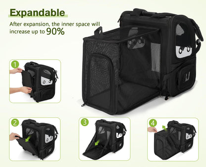 Expandable Portable Breathable Rucksack Cat Carrier Dog Backpack